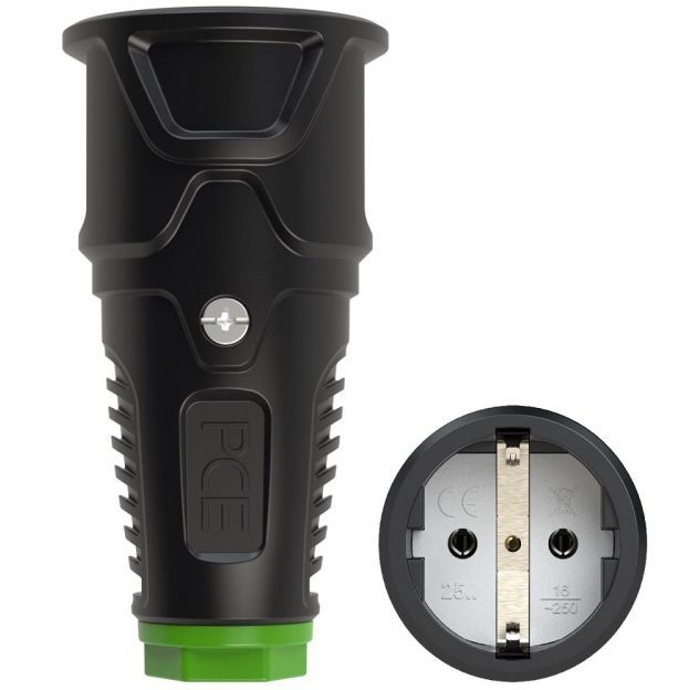 Кабельная розетка 16A 220V 2P+E IP20 PCE 2510-shu