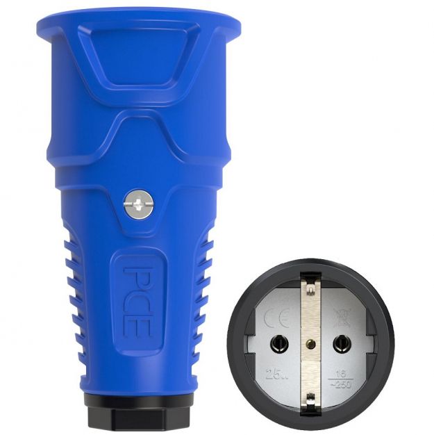 Кабельная розетка 16A 220V 2P+E IP20 PCE 2510-bs
