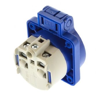 Встраиваемая розетка 16А 220V 2P+E IP54 50x50 PCE 105-0b