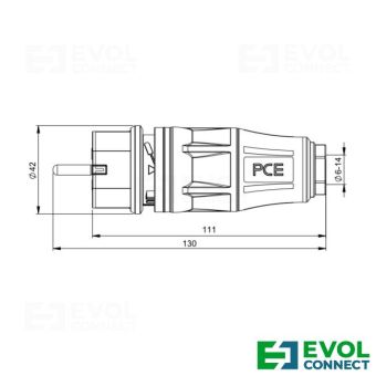 Силовые вилки 16А EVOL GROUP
