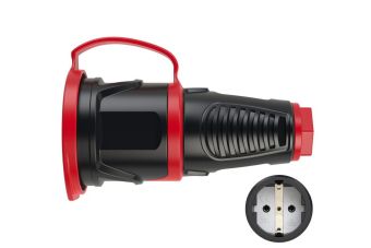 Кабельная розетка 16A 220V 2P+E IP54 с крышкой PCE 2511-sr