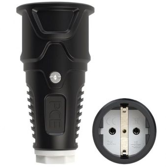 Кабельная розетка 16A 220V 2P+E IP20 PCE 2510-sw