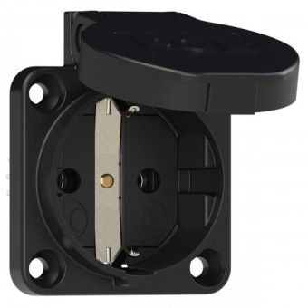 Встраиваемая розетка 16A 220V 2P+E IP54 50х50 PCE 105-0s