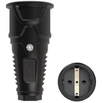 Кабельная розетка 220v 16A 2P+E IP20 PCE 2520-ss